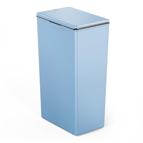 EKO Morandi 40L Küchen-Recycling-Mülleimer mit Touch-Top-Deckel, schlanker Kunststoff-Mülleimer mit Recycling-Aufklebern und leicht zu reinigender Oberfläche, kompaktes Design für Zuhause oder Büro von EKO