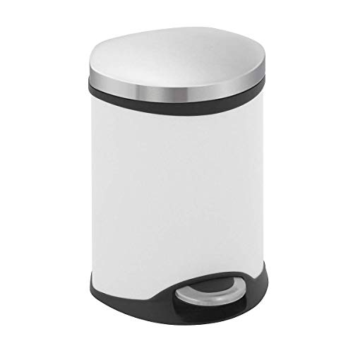 EKO Shell Bin Tritt-Mülleimer, 6 Liter, weiß von EKO