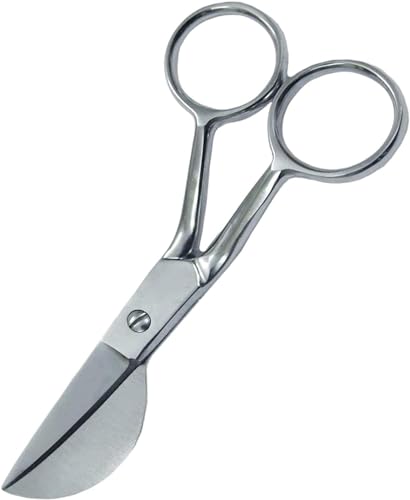 17,8 cm Applikationsschere, Entenschnabelmaschine, Stickschere, für Kunst, Handwerk, Stoff, Faden, Handarbeiten (Silber) von EKOKIM
