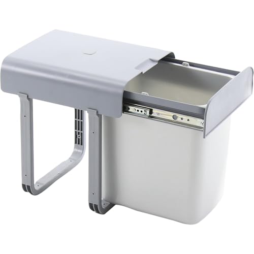 EKOTECH Einbau-Abfallsammler Aladin 40 1 x 16 Liter Kunststoff Grau von EKOTECH