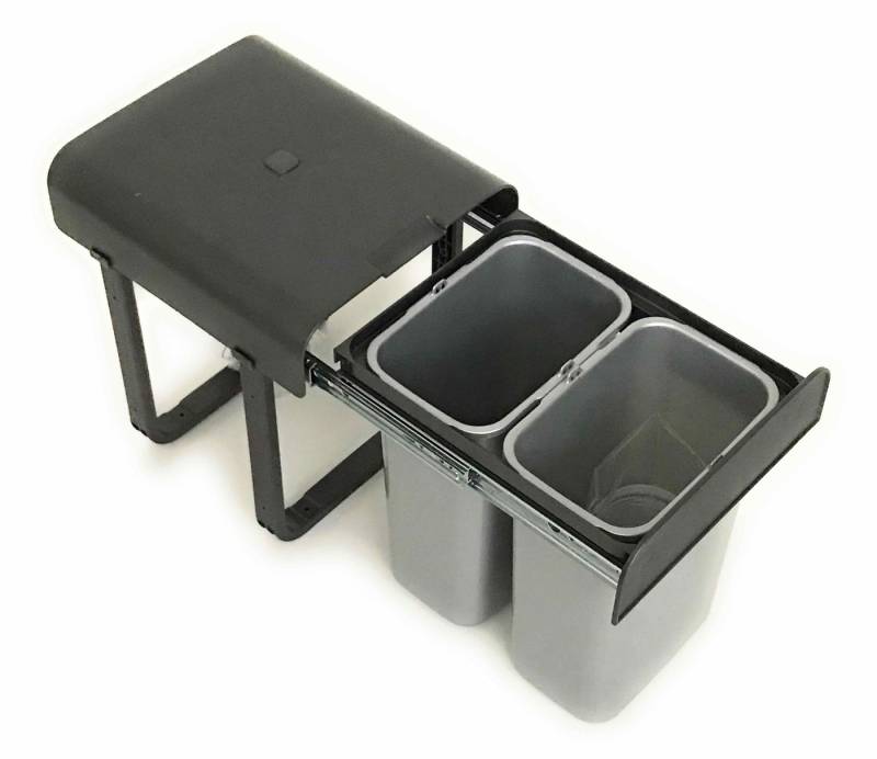 EKOTECH Einbaumülleimer EKOTECH Abfallsammler Aladin, 2fach Trennung, 40 cm Schrankbreite von EKOTECH