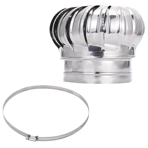 1 PCS Edelstahl Ausgeschaltet Dachboden Dach Belüftung Fan Wind Fabrik Werkstatt Auspuff Haube Effektive Zirkulation(201steel-200mm) von EKOUQIN