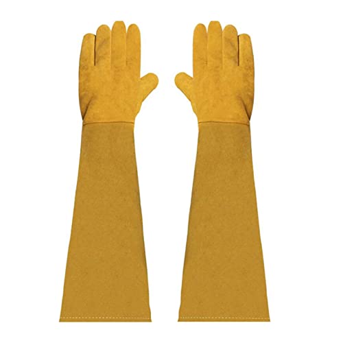 1 Paar Lederschweißhandschuhe Hitze/feuerfeste Handschuh Hitzebeständig und flammhemmend von EKOUQIN