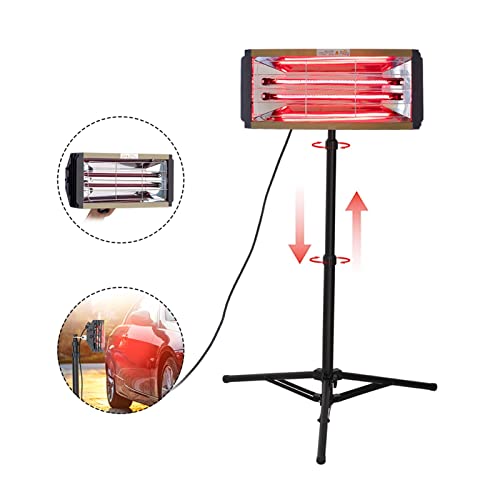 2000 W Kurzwellen-Infrarot-Trockner, Infrarot-Lackhärtung, Heizlampe, verstellbare Halterung, Hand-Infrarot-Lampen for Karosserie-Reparatur-Werkzeug Für die Karosseriereparatur von EKOUQIN