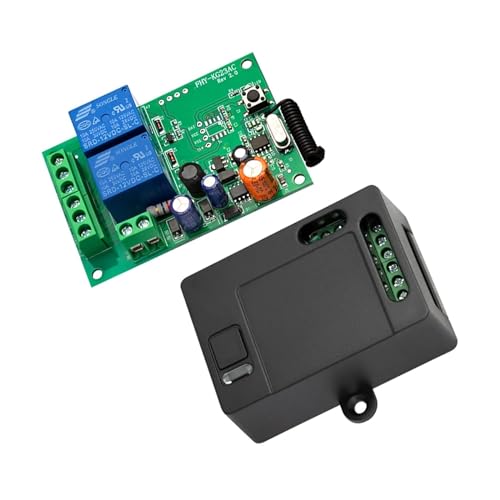 433 Mhz Drahtlose Fernbedienung AC220V 2CH Universal Rf Relais Empfänger Und Sender for Garage Tür Und Tor Motor Steuerung Komfortable Türöffnung(1RC) von EKOUQIN