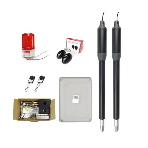 AC110V/220V bis 24V Elektrischer automatischer starker Doppelarm-Schwenktoröffner bis zu 660 Pfund Hardware-Einfahrtstür-KIT Komfortable Türöffnung(KIT B) von EKOUQIN