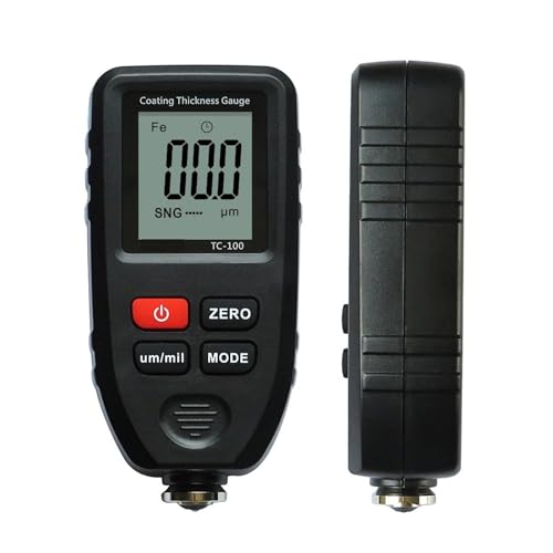 Automobil-Dickenmessgerät Autolack-Tester Dicke Beschichtungsmessgerät Russland Manuell Ultrapräzise 0,1 Mikron/0-1300 Fe&NF Weit verbreitet(Noir) von EKOUQIN