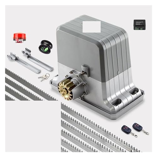 Komplettset 1800 kg Rollschiebetoröffner Schwimmender Türschließer mit 7/8 m Gestellen Fotozellen Licht Wi-Fi Torsteuerung optional Komfortable Türöffnung(8M kit 1) von EKOUQIN