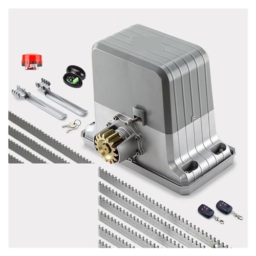 Komplettset 1800 kg Rollschiebetoröffner Schwimmender Türschließer mit 7/8 m Gestellen Fotozellen Licht Wi-Fi Torsteuerung optional Komfortable Türöffnung(8M kit 2) von EKOUQIN