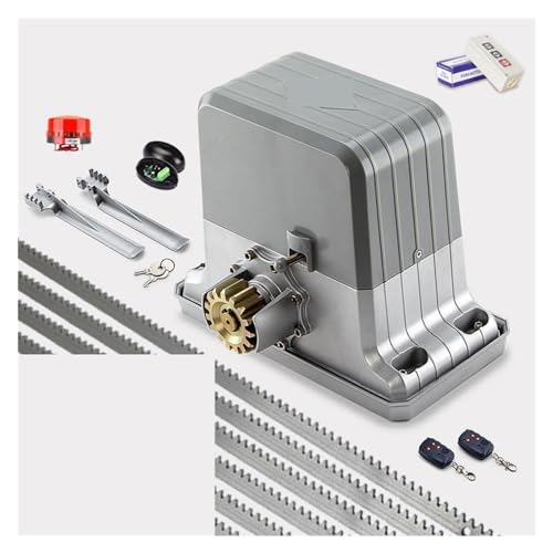 Komplettset 1800 kg Rollschiebetoröffner Schwimmender Türschließer mit 7/8 m Gestellen Fotozellen Licht Wi-Fi Torsteuerung optional Komfortable Türöffnung(8M kit 4) von EKOUQIN