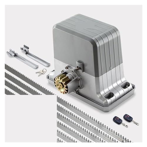 Komplettset 1800 kg Rollschiebetoröffner Schwimmender Türschließer mit 7/8 m Gestellen Fotozellen Licht Wi-Fi Torsteuerung optional Komfortable Türöffnung(8M kit 5) von EKOUQIN