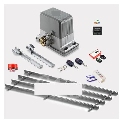 Komplettset 1800 kg Rollschiebetoröffner Schwimmender Türschließer mit 7/8 m Gestellen Fotozellen Licht Wi-Fi Torsteuerung optional Komfortable Türöffnung(8M kit 6) von EKOUQIN