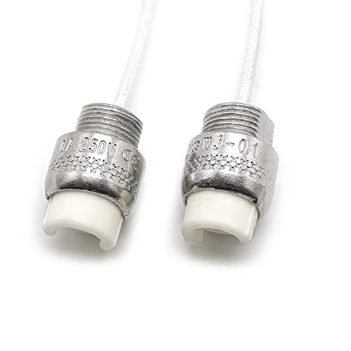 Kurzwelle Infrarotlampe Halter Halogenrohr Keramikhalter Hochtemperaturbeständige Keramik Metall Solarrohrlampe Halter Kopf Für die Karosseriereparatur von EKOUQIN