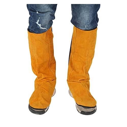 Lederflammschutzmittel Schweißfats Schutzschuhe Füße Abdeckung Sicherheitsschutz Schweißer Werkzeugschuhe Abdeckungen Hitzebeständig und flammhemmend von EKOUQIN