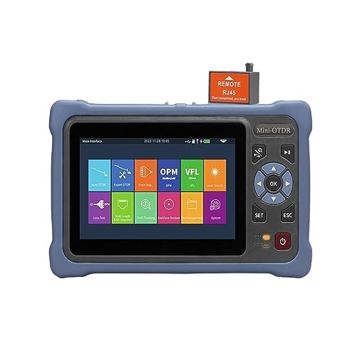 Neuer 60-100 km MINI OTDR 1310/1550 nm Glasfaser-Reflektometer, Touchscreen VFL OLS OPM Ereigniskarte Ethernet-Kabeltester Schnell und präzise(CL800A 24 26db) von EKOUQIN