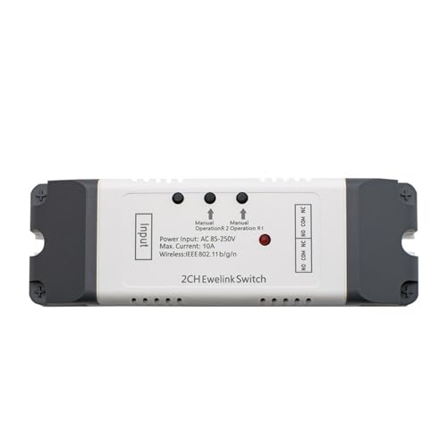 Schalter Smart Opener APP Fernbedienung for Garage Tür Tor Unterstützt Alexa Echo Google Home EWelink Steuerung + RF 433 MHz Komfortable Türöffnung(2ch AC85-250V) von EKOUQIN