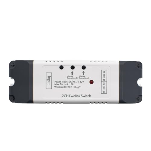 Schalter Smart Opener APP Fernbedienung for Garage Tür Tor Unterstützt Alexa Echo Google Home EWelink Steuerung + RF 433 MHz Komfortable Türöffnung(2ch DC7-32V) von EKOUQIN