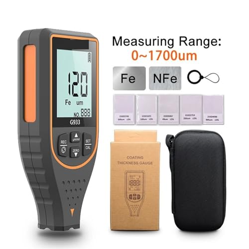 Schichtdickenmessgerät 0-1700/0,1 Mikron FE NFE Lackierwerkzeug Autolack Filmdickenmessgerät Weit verbreitet von EKOUQIN