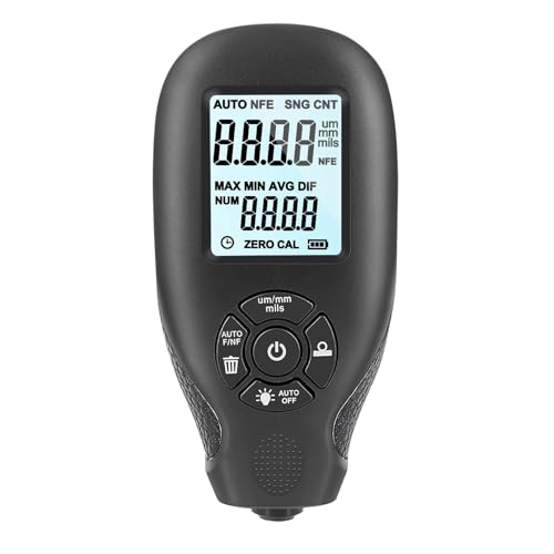 Schichtdickenmessgerät Autolackfilmtester LCD-Anzeige Manuelles Lackdickenmessgerät for Autos Messwerkzeuge 0-2000um Weit verbreitet(Noir) von EKOUQIN
