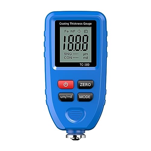 Schichtdickenmessgeräte TC100 Blaues Dickenmessgerät for Automessgeräte FE/NFE Autolacktester 0-1300μm Lackdickenmessgerät for Autos Einfach zu bedienen(Blue) von EKOUQIN