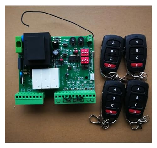 Tormotor-Steuerplatine, elektronische Karte for Schiebetoröffner, 220 V AC, Modell 433,92 MHz Komfortable Türöffnung(4 remote) von EKOUQIN