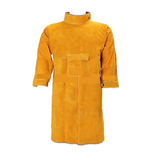 Wärme flammresistente Hochleistungs-Split-Leder-Schweißjacke Anti-Scenging Apron Argon Arc Isolierung Overalls Hitzebeständig und flammhemmend von EKOUQIN