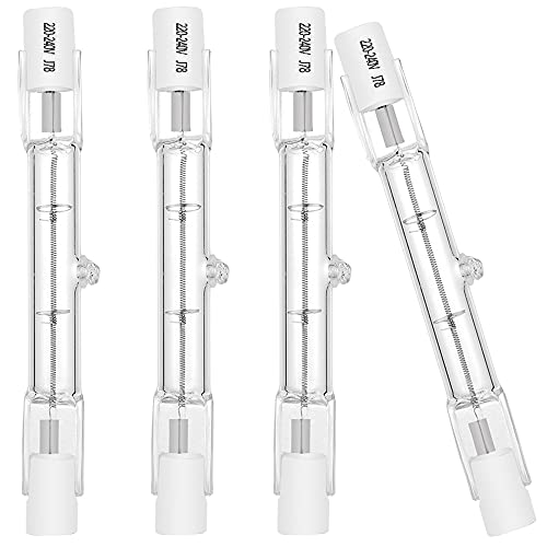 EKSAVE 4 Stück Halogenlampen R7s 78mm 120W Halogenstablampe 230V 2700K Warmweiß 2250LM Dimmbar von EKSAVE