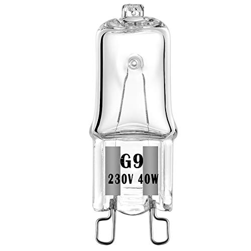 EKSAVE 10 Stück G9 Halogenlampen 40W 230V Halogen Leuchtmittel 520LM 2700K Dimmbar Warmweiß von EKSAVE