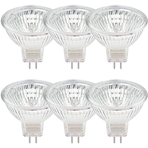 EKSAVE MR16 Halogen-Leuchtmittel 12V 35W GU5.3 Fassung mit zwei Stiften, dimmbar, warmweiß, 2700 K (6 Stück) von EKSAVE