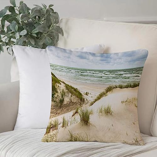 Dekorativ Kissenbezüge 50x50 cm,Windiger Tag an der Ostsee in Litauen Riesige Grand Waves ,Kissenbezug Weicher Polyester Kissenhülle Set Kissen Fall für Sofa Auto Schlafzimmer Zuhause Zierkissenbezüge von EKSED