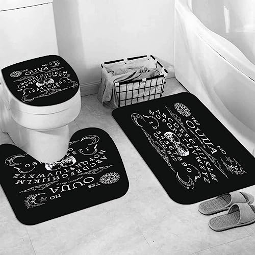 EKSED Badteppich 3 Stück Weiche saugfähige Badematten,Dämon Ouija Hintergrund,rutschfeste Badematte Teppiche & Toilettendeckelabdeckung Set Waschbar EKSED Badteppich 3 Stück Weiche saugfähige Badematten,Dämon Ouija Hintergrund,rutschfeste Badematte Teppiche & Toilettendeckelabdeckung Set Waschbar von EKSED