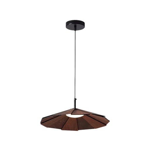 EKSED Moderne Pendelleuchte aus Holz, Hängelampe zur manuellen Montage für Esszimmer, Wohnzimmer, Schlafzimmer, Kronleuchter (Braun) von EKSED