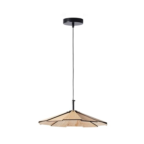 EKSED Moderne Pendelleuchte aus Holz, Hängelampe zur manuellen Montage für Esszimmer, Wohnzimmer, Schlafzimmer, Kronleuchter (Gelb) von EKSED
