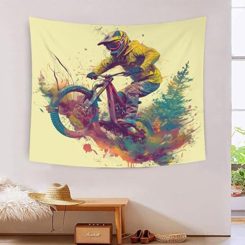 EKZLQJWPN 3D Druck Mountainbike Wandteppiche Poster Ornament Wandbehang Wandteppich Raumteiler Vorhang Für Wohnzimmer Schlafzimmer Wohnheim Dekor Tapisseries 100cmx150cm EKZLQJWPN 3D Druck Mountainbike Wandteppiche Poster Ornament Wandbehang Wandteppich Raumteiler Vorhang Für Wohnzimmer Schlafzimmer Wohnheim Dekor Tapisseries 100cmx150cm von EKZLQJWPN
