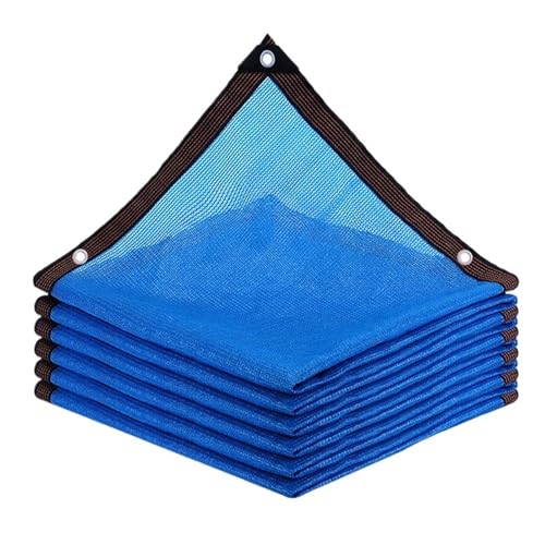 EKalgretrA Anti-UV 6/12Pin Sonnenschirm Net Garten Anlage Schattierung Net Im Freien Schwimmbad Abdeckung Sonnenschutz Net Sonnenschutz Netz(Blue 12 Pin,3x10m) von EKalgretrA