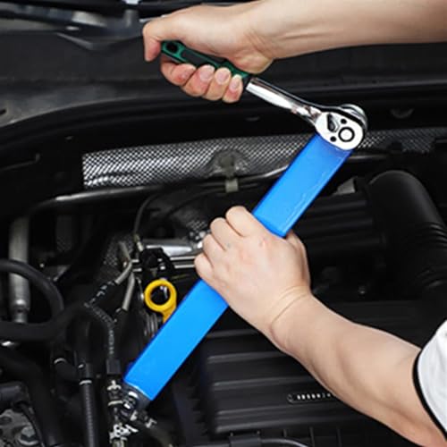 EKalgretrA Gekröpfter verlängerungsschlüssel 39cm Compact Offset Extension Wrench with 4 Adapters Multifunctional Extension Wrench Socket Wrench Tool Automotive Tools von EKalgretrA