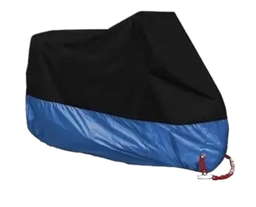 EKalgretrA Motorradabdeckungsschutz 190T Motorradabdeckung in Mehreren Farben Motorrad Abdeckplane(Black Blue,3XL for 2201-2300mm) von EKalgretrA