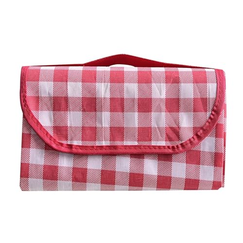 EKalgretrA Outdoor Picknickdecke Faltbare tragbare Picknick-Matte, wasserdichtes Oxford-Tuch, Outdoor-Picknick-Pad(Pink,100x150cm) von EKalgretrA