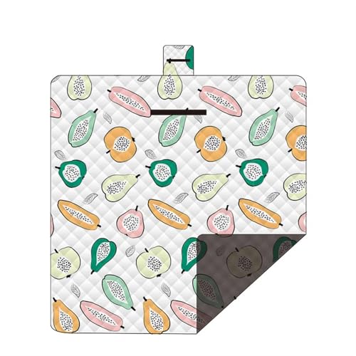 EKalgretrA Outdoor Picknickdecke Faltbare wasserdichte Campingmatte Strand Picknick Pad Decke Faltbare Outdoor-Klapp-Schlafmatte(Papaya) von EKalgretrA