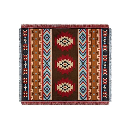EKalgretrA Outdoor Picknickdecke Retro Camping Picknick Decke Freizeit Werfen Sofa Abdeckung Literarischen Wandteppich Reise Teppich(A,90X180CM) von EKalgretrA