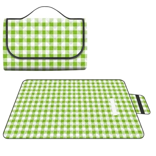 EKalgretrA Outdoor Picknickdecke Verdickte wasserdichte Picknick-Stranddecke Camping-Bodenmatte(Little Green,200x200CM) von EKalgretrA