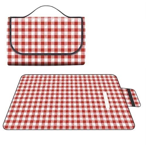 EKalgretrA Outdoor Picknickdecke Verdickte wasserdichte Picknick-Stranddecke Camping-Bodenmatte(Little Red,150x200CM) von EKalgretrA