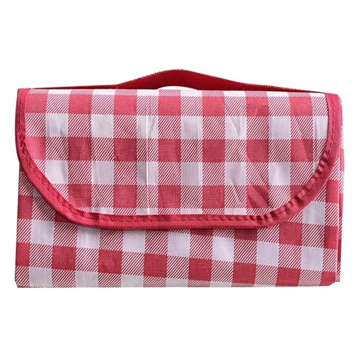 EKalgretrA Outdoor Picknickdecke wasserdichte, tragbare, Faltbare Campingmatte for Picknick im Freien(Red) von EKalgretrA