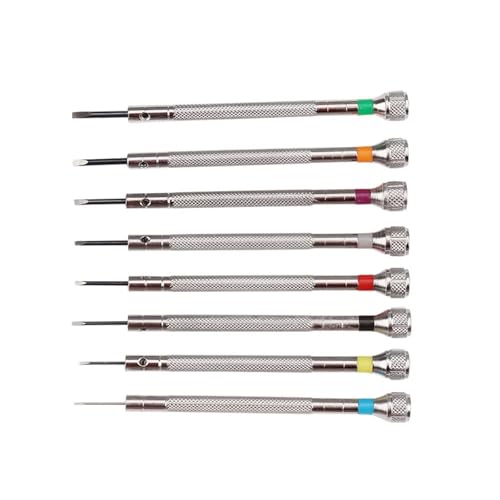 Hartstahl 0,6 mm - 2, Präzisions-Uhrmacherschraubendreher Uhrgläser Flachklinge Kleines Zubehör Reparatur-Schraubenwerkzeuge Brillen Schraubenzieher(2.0mmFLAT) von EKalgretrA