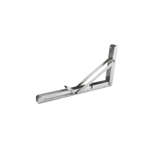 Klappkonsole Schwerlast 1pc Klapp Regal Klammern DIY Wand Montiert Zusammenklappbare Möbel Platzsparend for Garage Workstation(12 inch,Black) von EKalgretrA