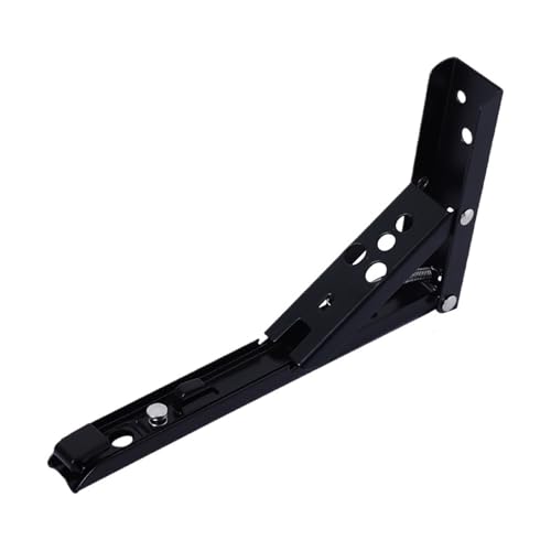Klappkonsole Schwerlast 2 STÜCKE 8-14 Zoll Einstellbare Wandmontage Dreieck Klappwinkel Halterung Bank Tisch Regal Möbel Schwere Unterstützung(2PCS Black 14inch) von EKalgretrA