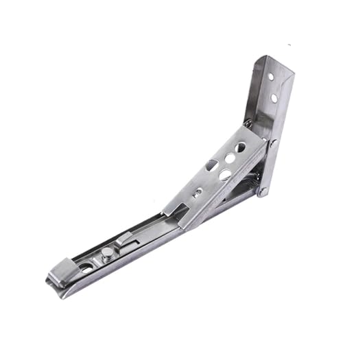 Klappkonsole Schwerlast 2 STÜCKE 8-14 Zoll Einstellbare Wandmontage Dreieck Klappwinkel Halterung Bank Tisch Regal Möbel Schwere Unterstützung(2PCS Silver 12inch) von EKalgretrA