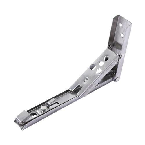 Klappkonsole Schwerlast 2 STÜCKE 8-14 Zoll Einstellbare Wandmontage Dreieck Klappwinkel Halterung Bank Tisch Regal Möbel Schwere Unterstützung(2PCS Silver 14inch) von EKalgretrA