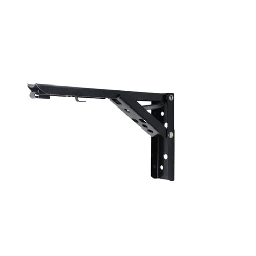 Klappkonsole Schwerlast 2 Stück Faltbare Regalwinkelhalterung Lagerregal Dreieck Auto Open Stahlstützwand Große Regale Schwimmende Regalhalterungen(14 inches black 2pcs) von EKalgretrA