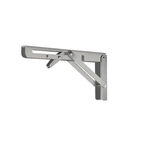 Klappkonsole Schwerlast 2 Stück Klappregalhalterungen, zusammenklappbare L-Tischscharniere zur Wandmontage for Bank und Tisch mit Schrauben(2pc stainless 16inch) von EKalgretrA
